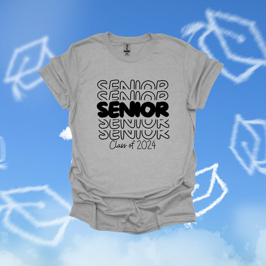 Class of 2024 - Senior - Graduation - Custom Colors Available - Adult Tee Shirts T-Shirts Graphic Avenue Sport Grey Adult Small 