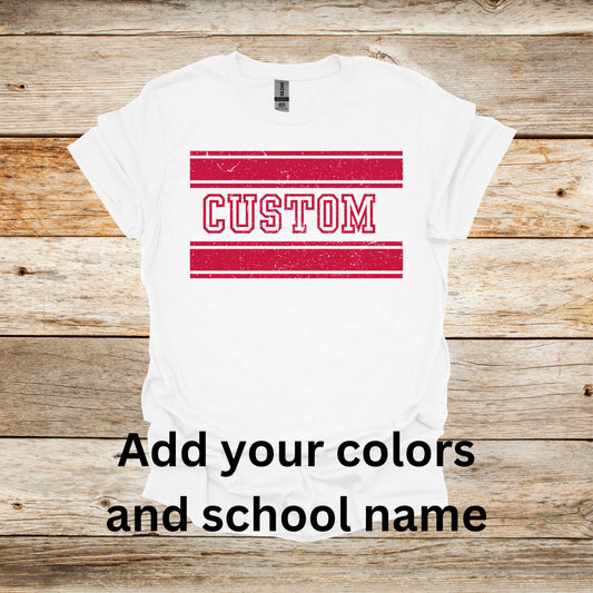 College T Shirt - Custom - Adult and Children's Tee Shirts T-Shirts Graphic Avenue Adult Small 