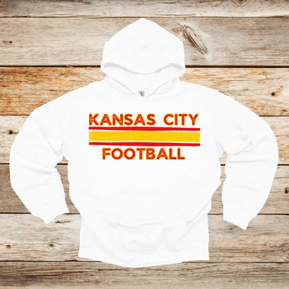 Football Crewneck and Hooded Sweatshirt - Kansas City Chiefs - Kansas City Football - Adult and Children's Tee Shirts - Sports Hooded Sweatshirt Graphic Avenue Hooded Sweatshirt White Adult Medium
