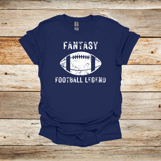 Football T-Shirt - Adult and Children's Tee Shirts - Fantasy Football - Sports T-Shirts Graphic Avenue Navy Adult Small 