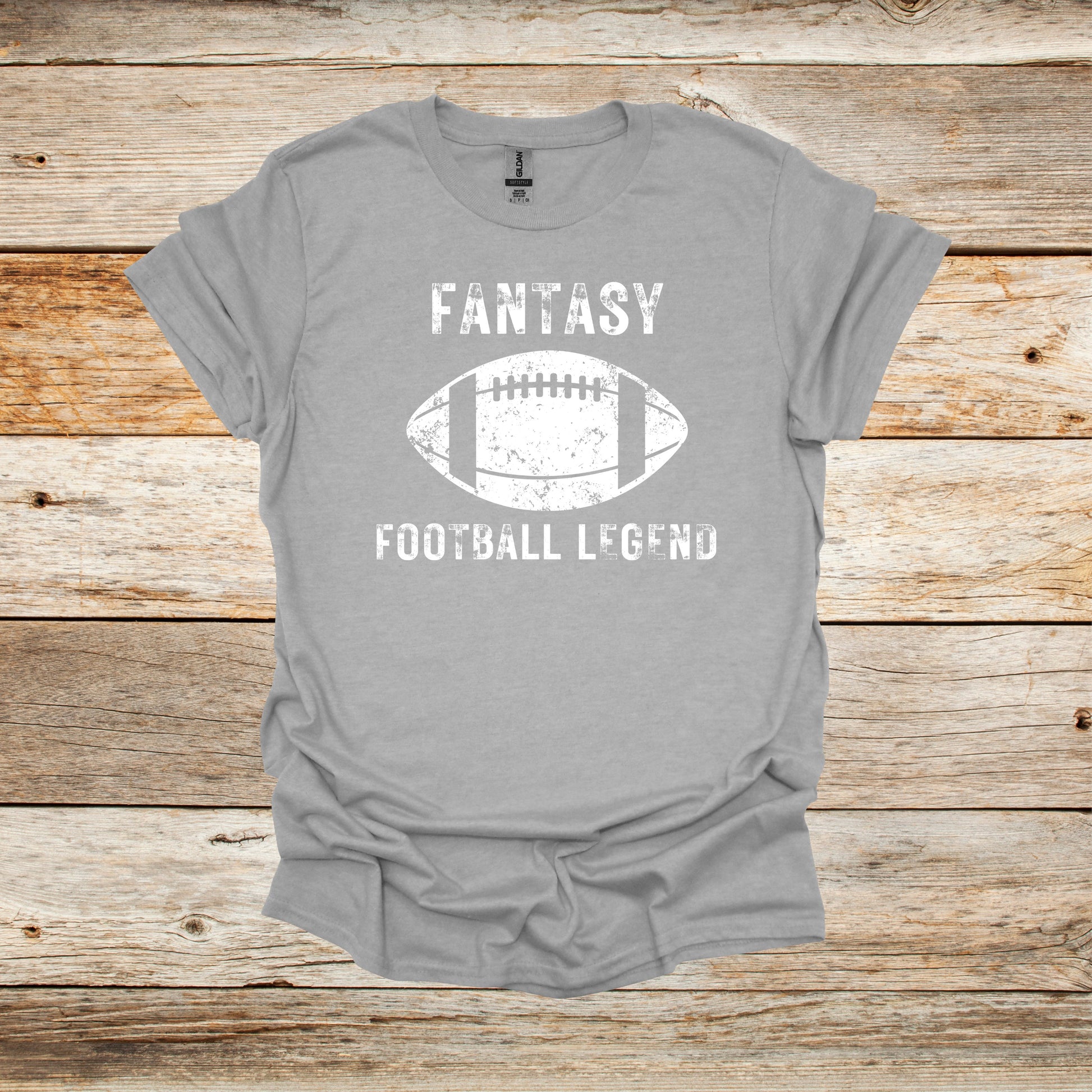 Football T-Shirt - Adult and Children's Tee Shirts - Fantasy Football - Sports T-Shirts Graphic Avenue Sport Grey Adult Small 