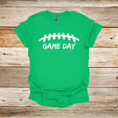 Football T-Shirt - Game Day Laces - Adult and Children's Tee Shirts - Game Day - Sports T-Shirts Graphic Avenue Irish Green Adult Small 
