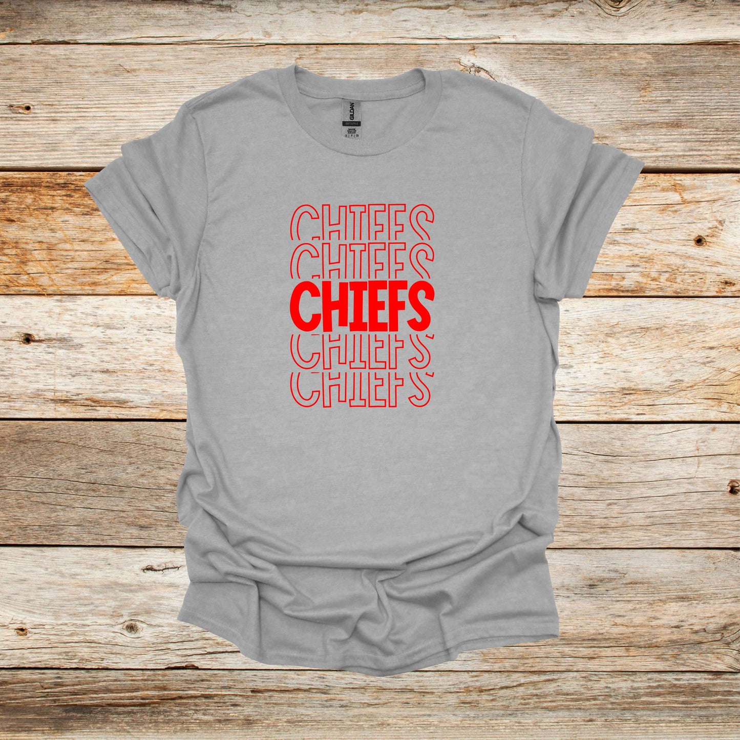 Football T-Shirt - Kansas City Chiefs - Chiefs - Adult and Children's Tee Shirts - Chiefs - Sports T-Shirts Graphic Avenue 