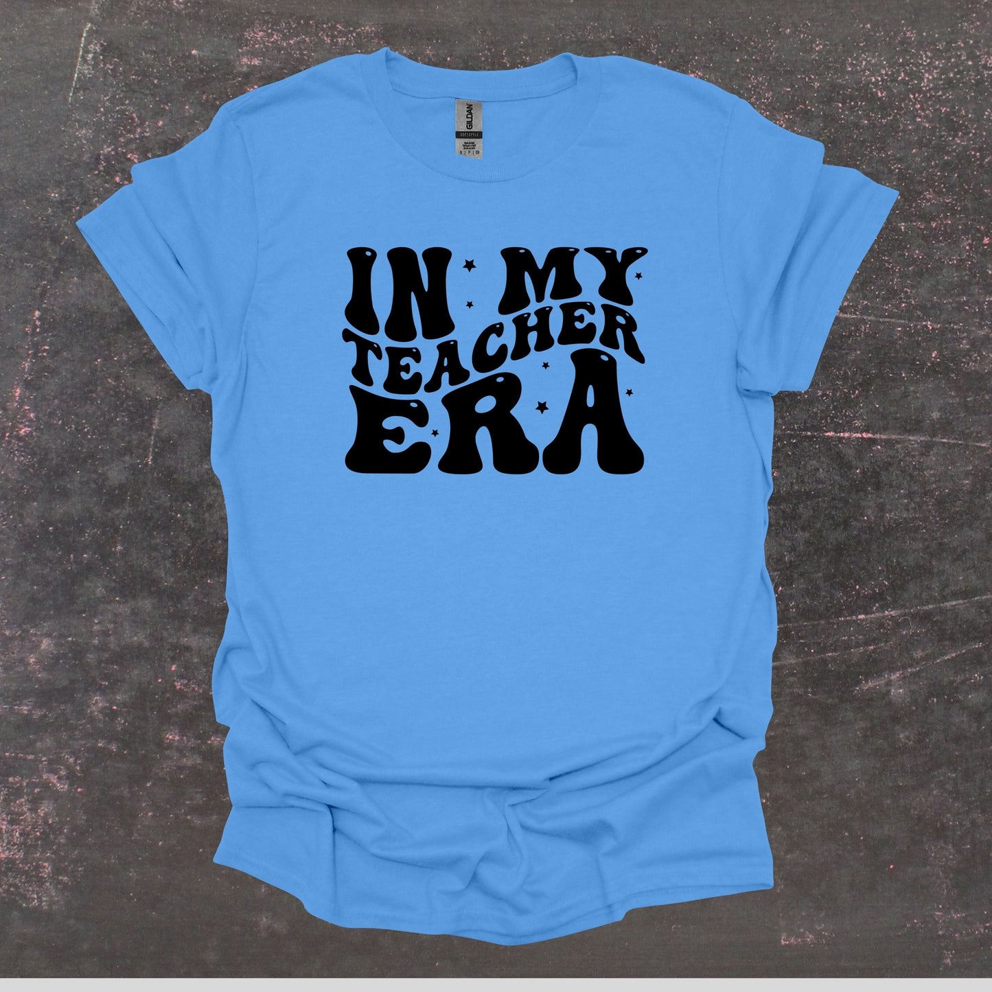 In My Teacher Era - Teacher T Shirt - Adult Tee Shirts T-Shirts Graphic Avenue Carolina Blue Adult Small 