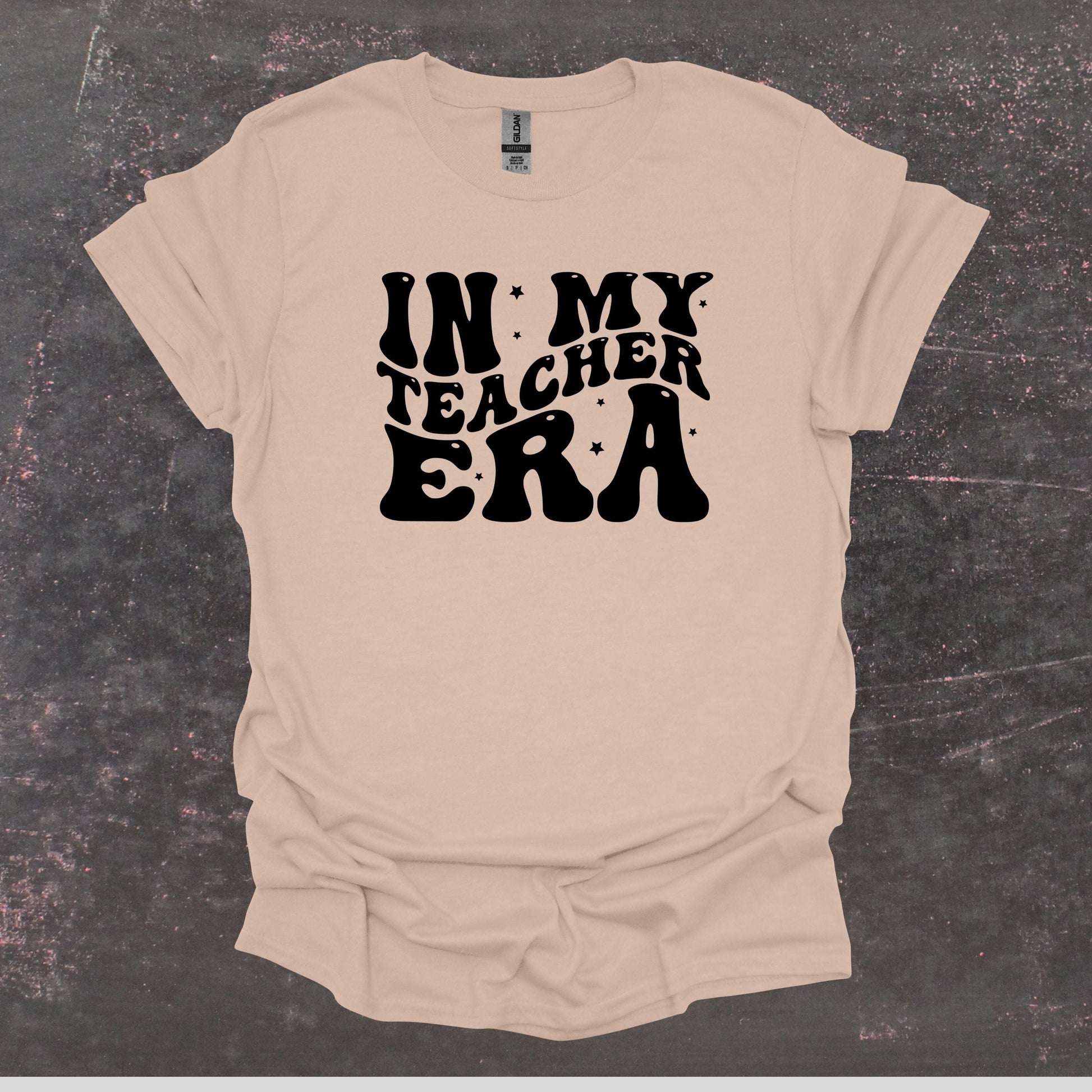 In My Teacher Era - Teacher T Shirt - Adult Tee Shirts T-Shirts Graphic Avenue Natural Adult Small 