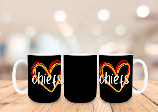 Kansas City Chiefs 15oz Coffee Mug - 4 Designs to Choose From 15oz Coffee Mug Graphic Avenue Chiefs Heat 