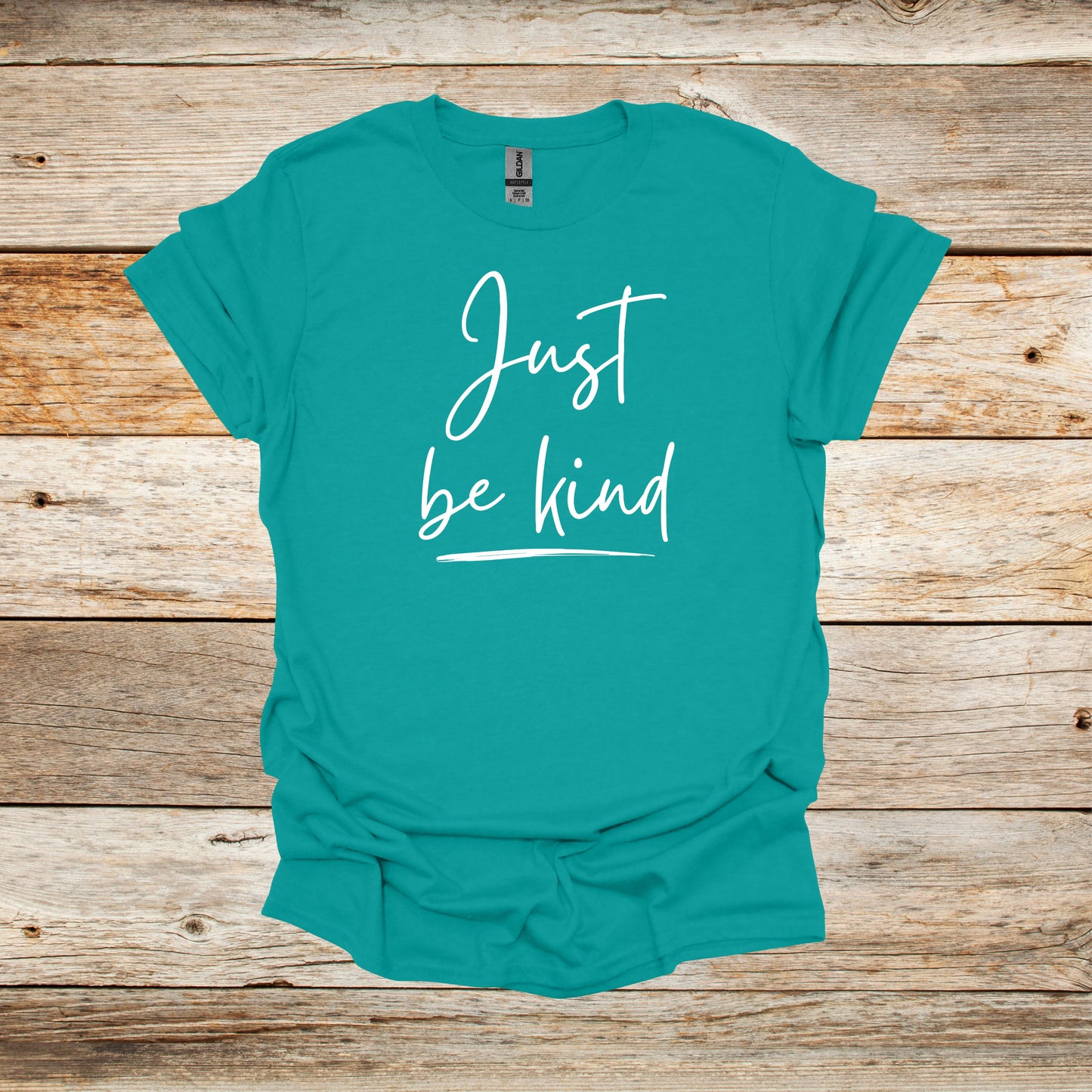 Sayings T-Shirt - Just Be Kind - Men's and Women's Tee Shirts - Sayings T-Shirts Graphic Avenue Jade Dome Adult Small 