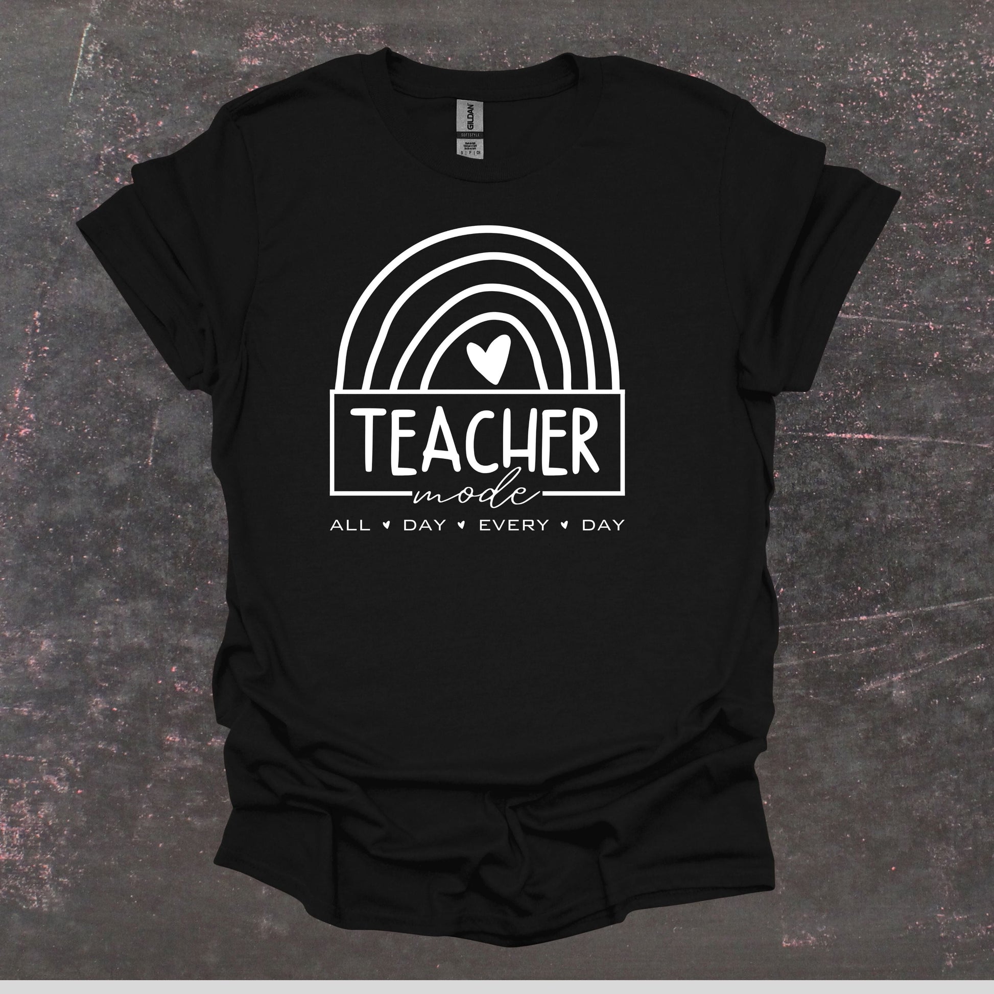 Teacher Mode - Teacher T Shirt - Adult Tee Shirts T-Shirts Graphic Avenue Black Adult Small 