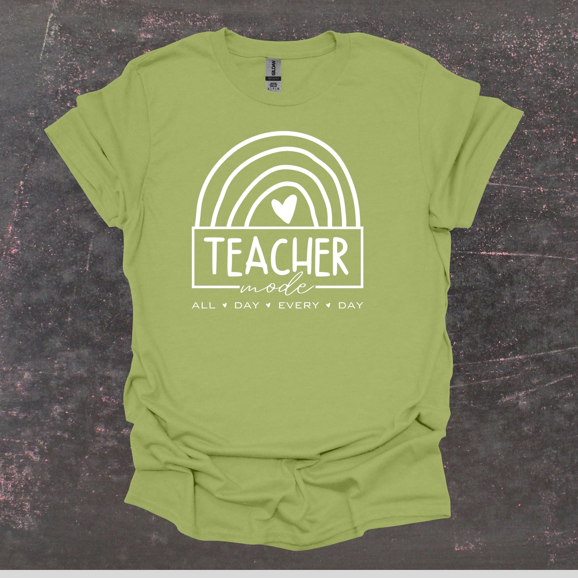 Teacher Mode - Teacher T Shirt - Adult Tee Shirts T-Shirts Graphic Avenue Kiwi Adult Small 